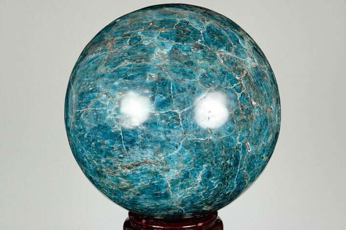 Bright Blue Apatite Sphere - Madagascar #191363